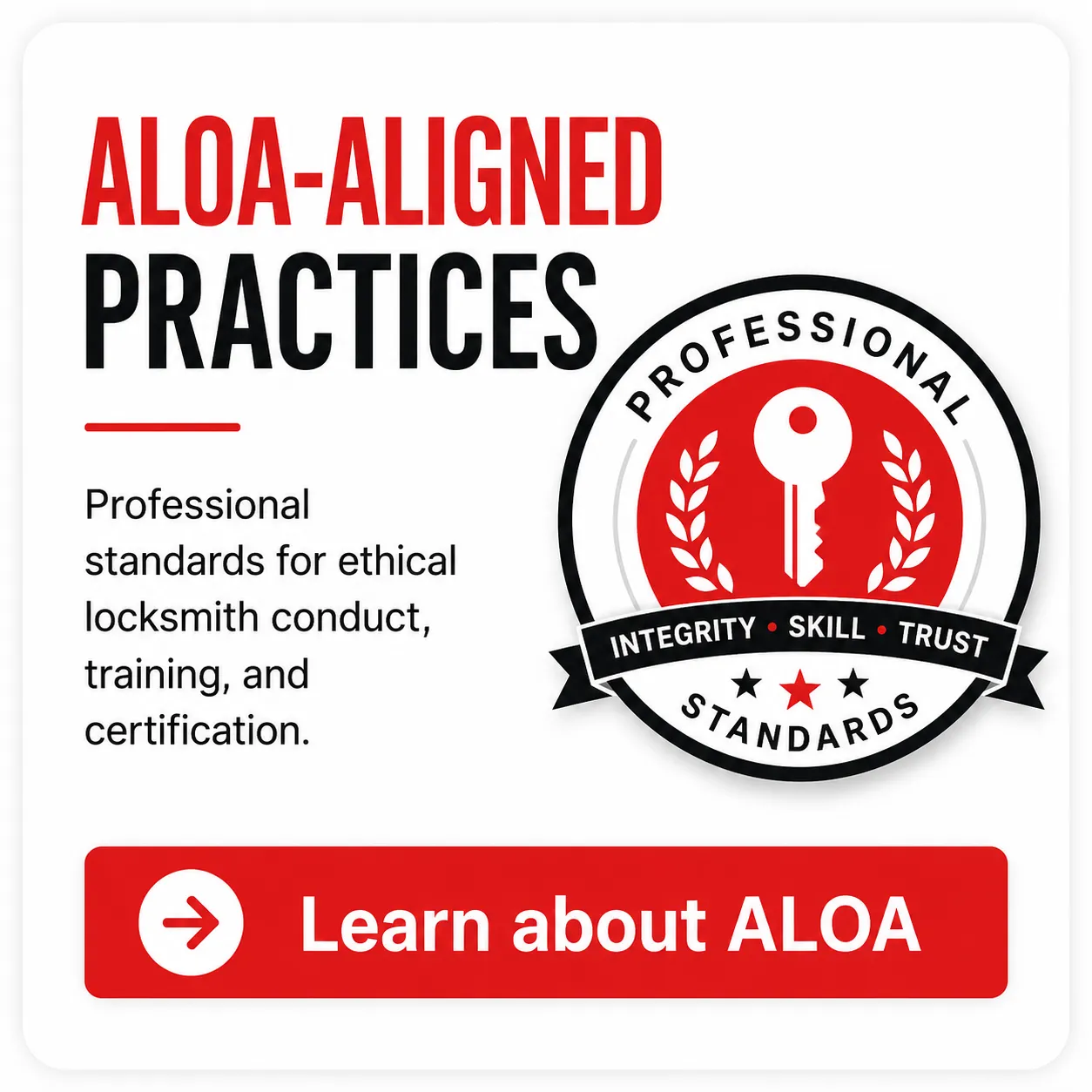 ALOA Aligned Locksmith Professional Standards