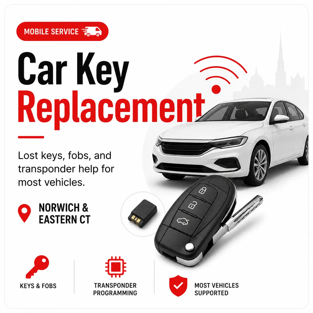 Car Key Replacement in Norwich and Eastern CT