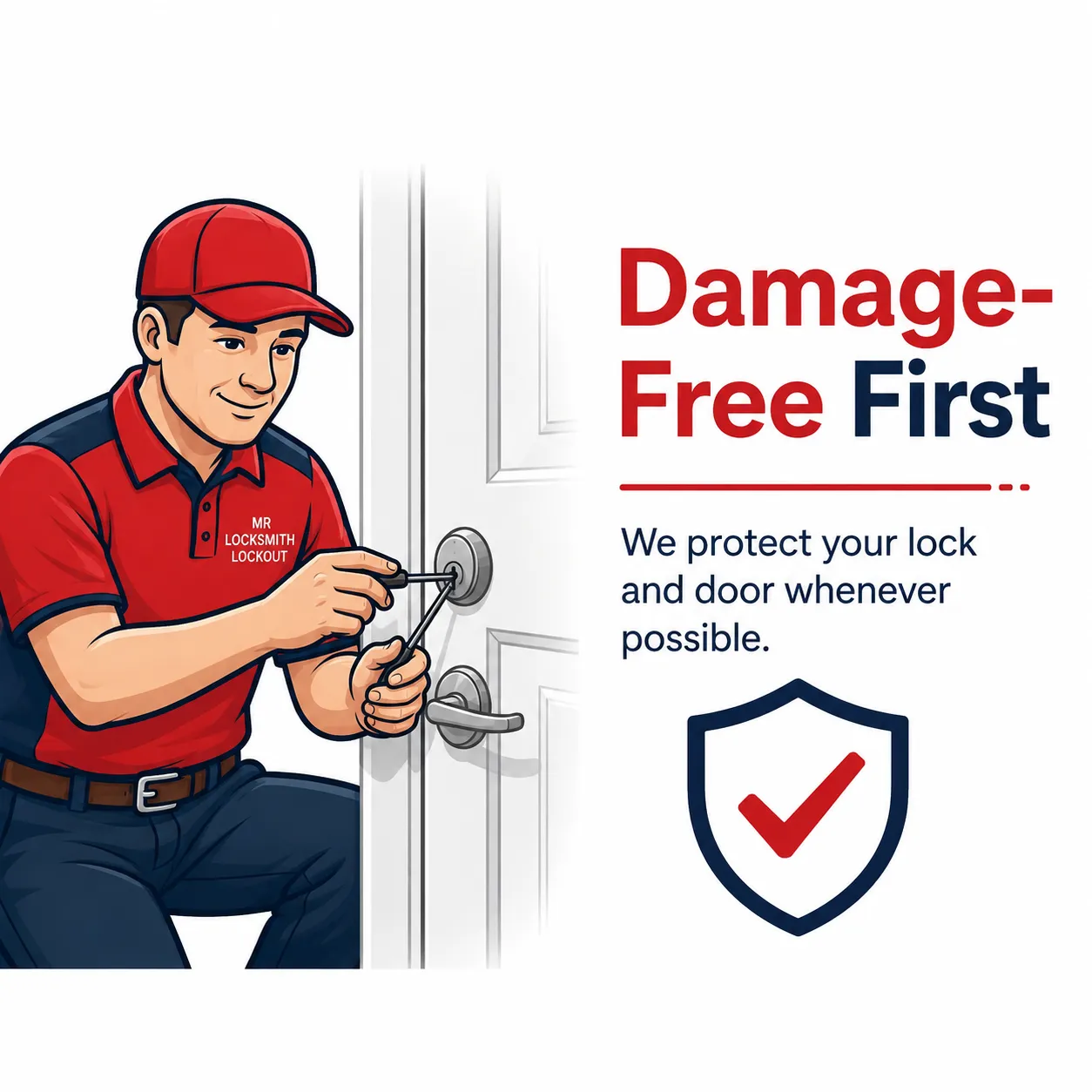 Damage free locksmith service lockout protection