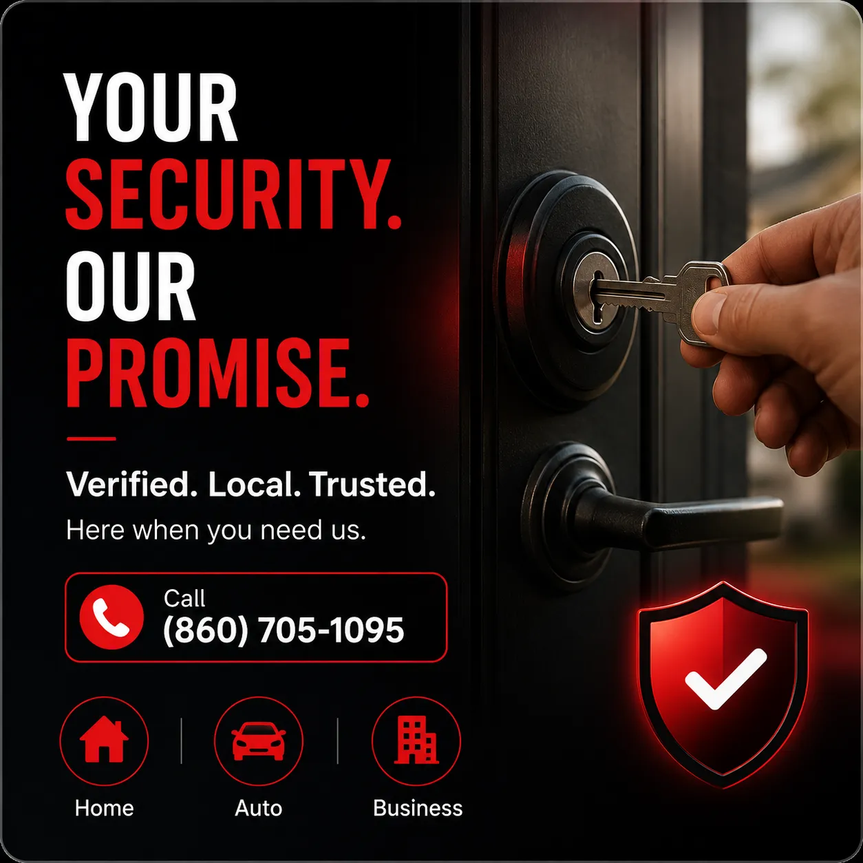 Local locksmith security services home auto business