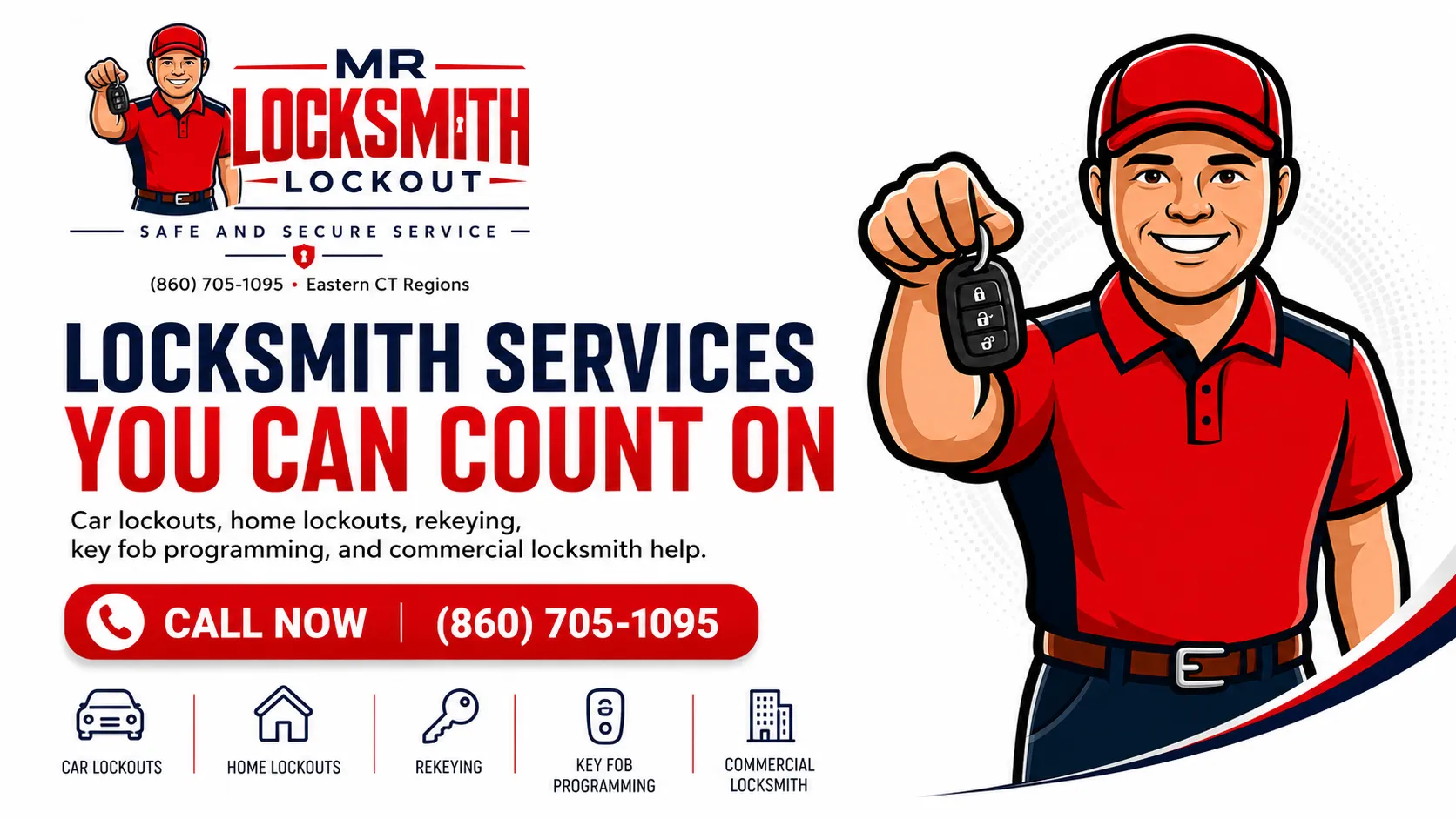 Mr Locksmith Lockout Eastern CT car home commercial services