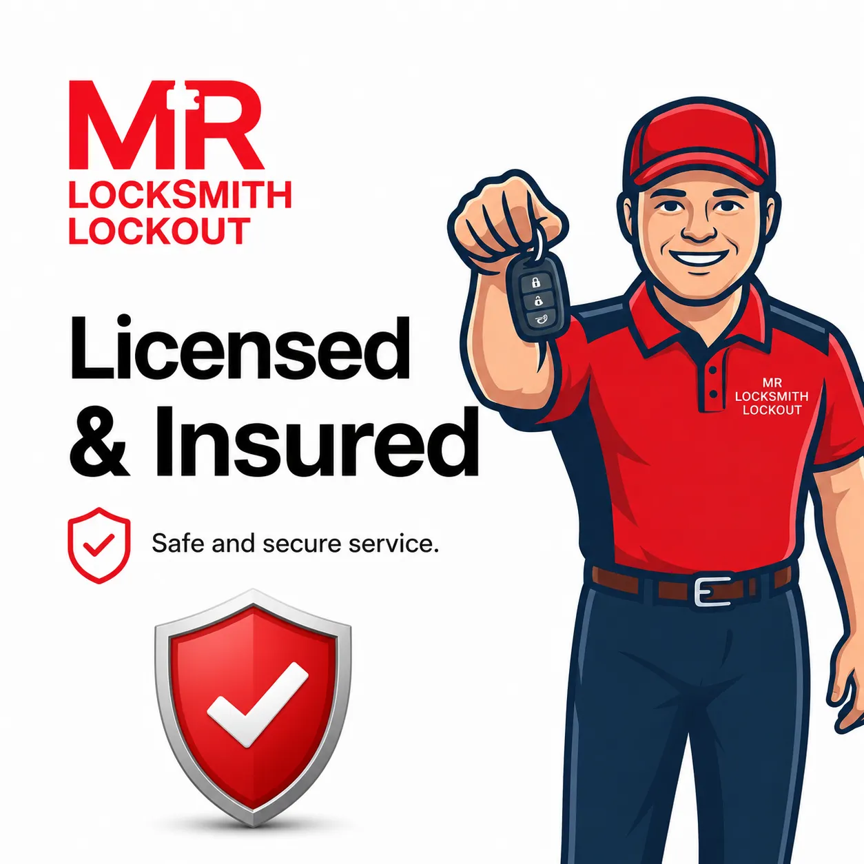 Mr Locksmith Lockout licensed insured car key service