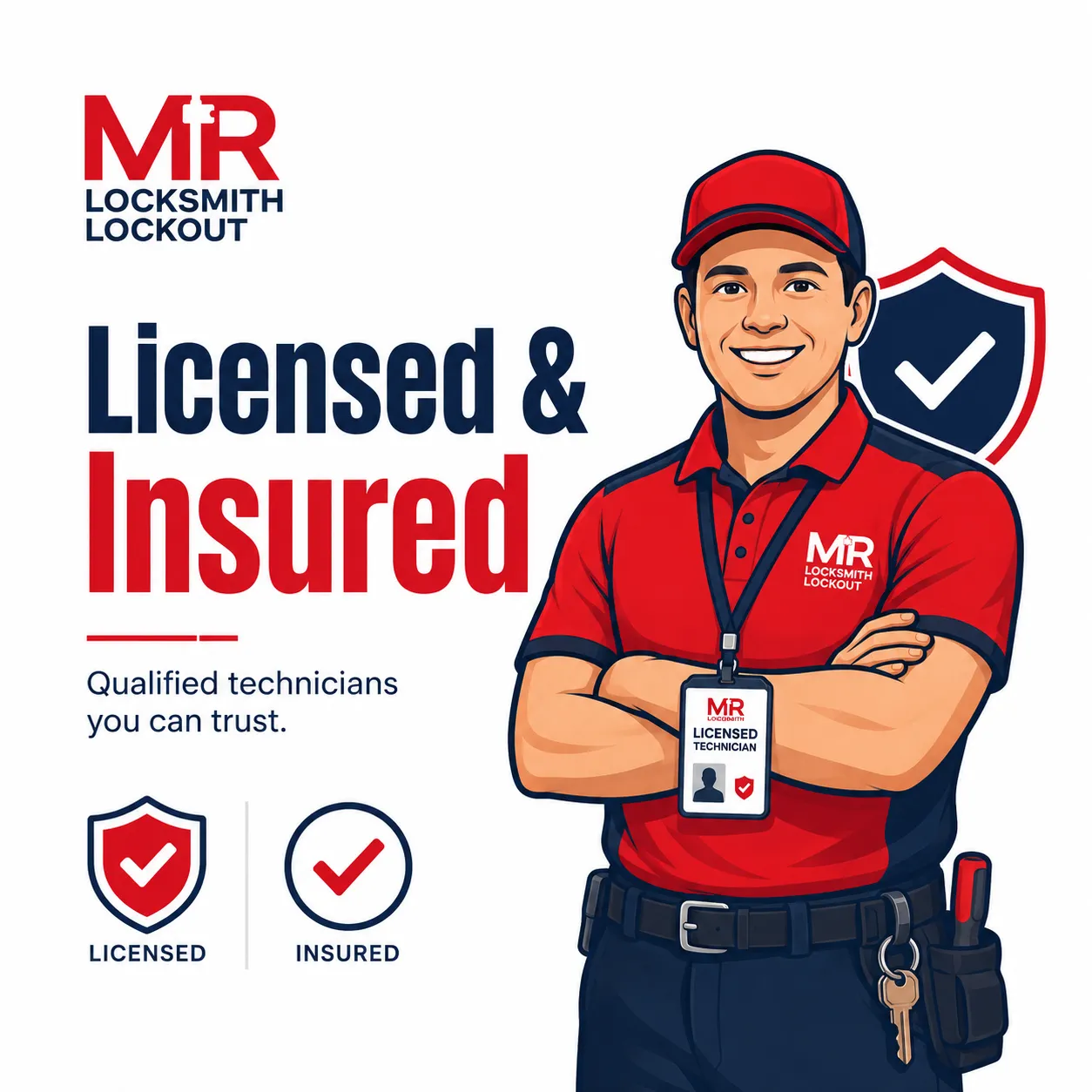 Mr Locksmith Lockout licensed insured technician