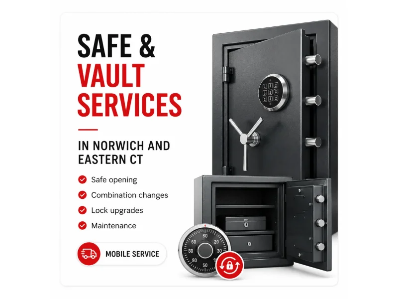 Safe and vault locksmith service in Norwich CT